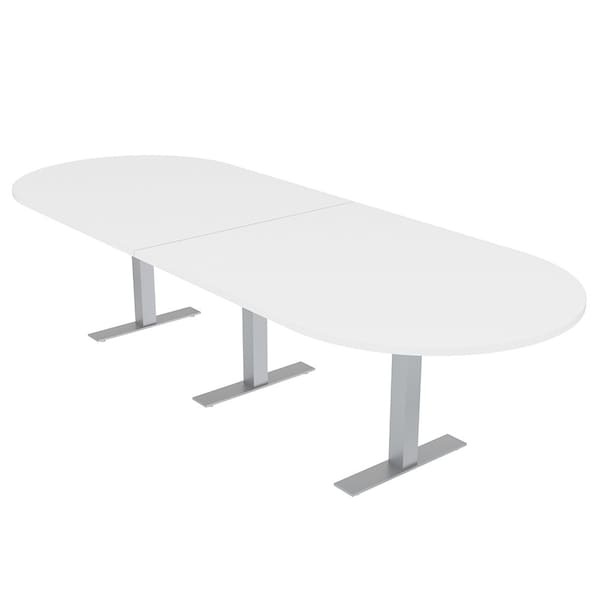 45 in W, 144 in L, 29 in H, Engineered Wood Top, White